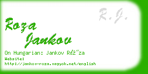 roza jankov business card